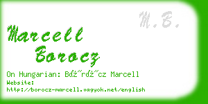 marcell borocz business card