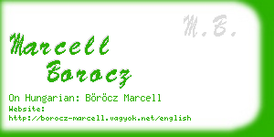 marcell borocz business card